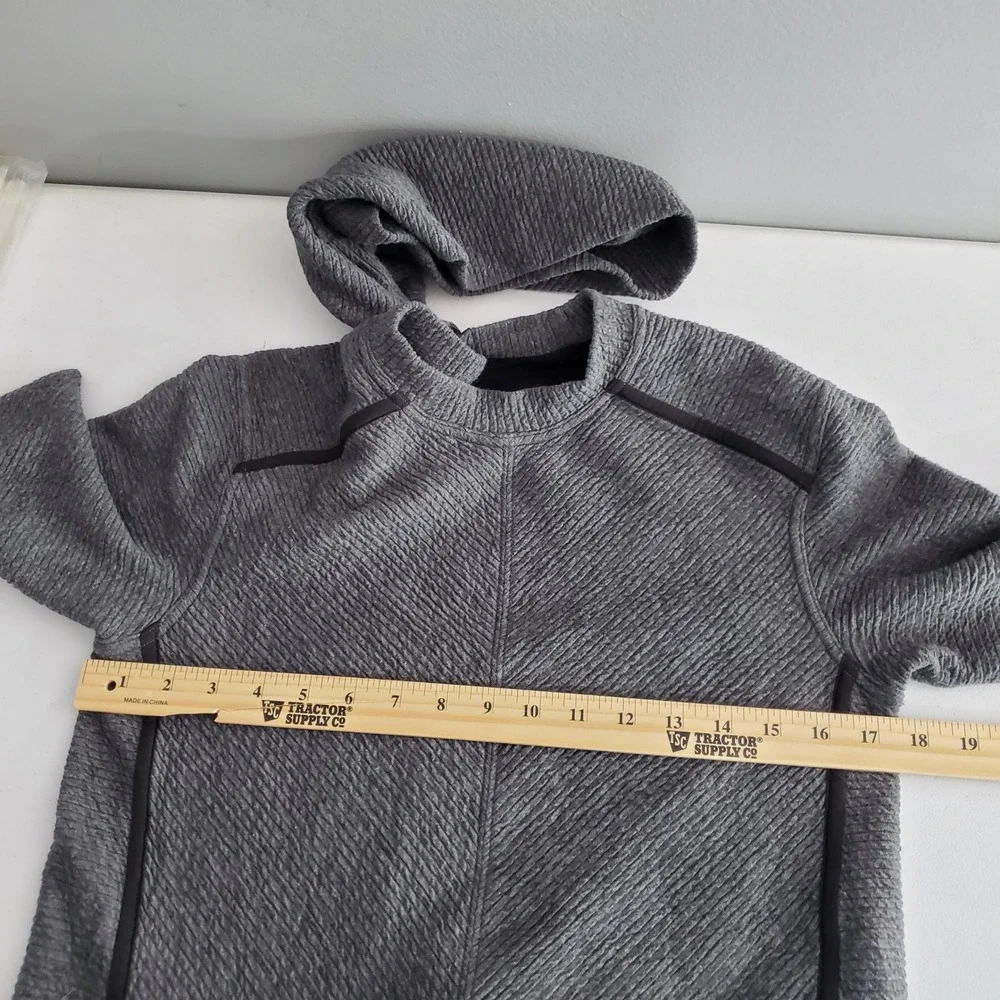 Lululemon On Repeat Cowl Neck Sweater Dress Grey Textured Knit Mini Pockets 4
